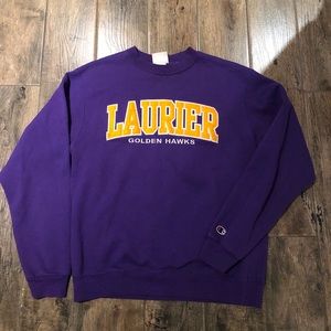 Champion Laurier Goldenhawks Crewneck Size M
